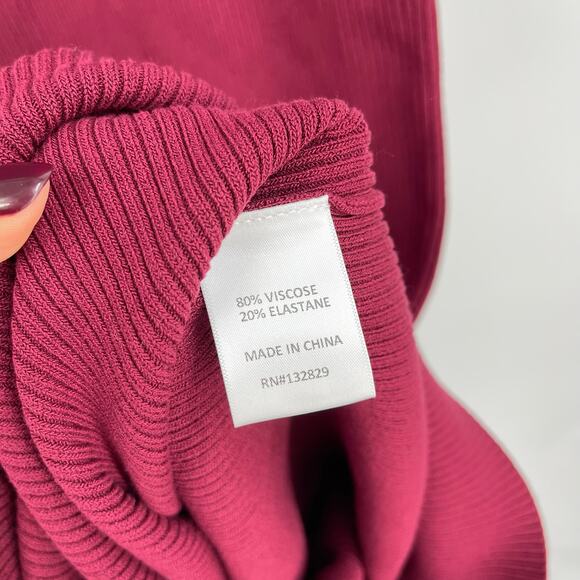 Michael Costello x REVOLVE | NWT Off Shoulder Bodycon Maxi Dress in Maroon XS - Picture 12 of 13